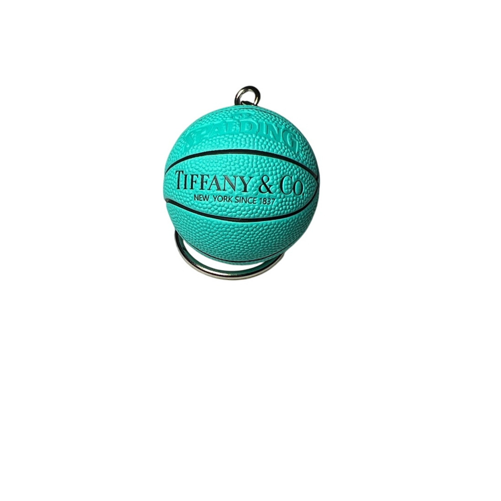 Embossed Basketball Key Chain Key Chain Aqua Blue - image 2